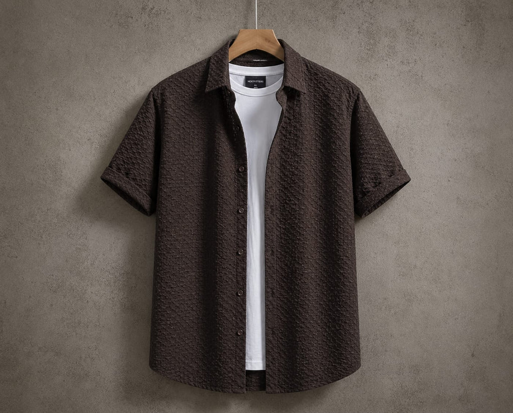 Premium Stretch Textured Relaxed Fit Shirt