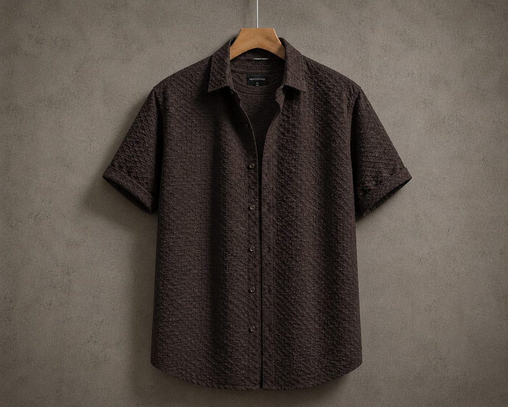 Premium Stretch Textured Relaxed Fit Shirt